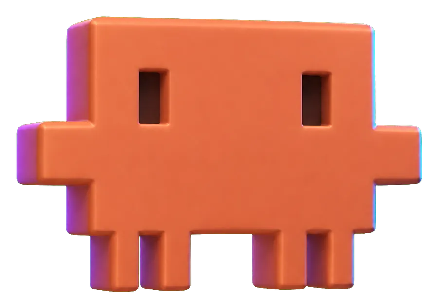 El personaje de Claude Code, un bloque naranja con ojos, que recibe las herramientas